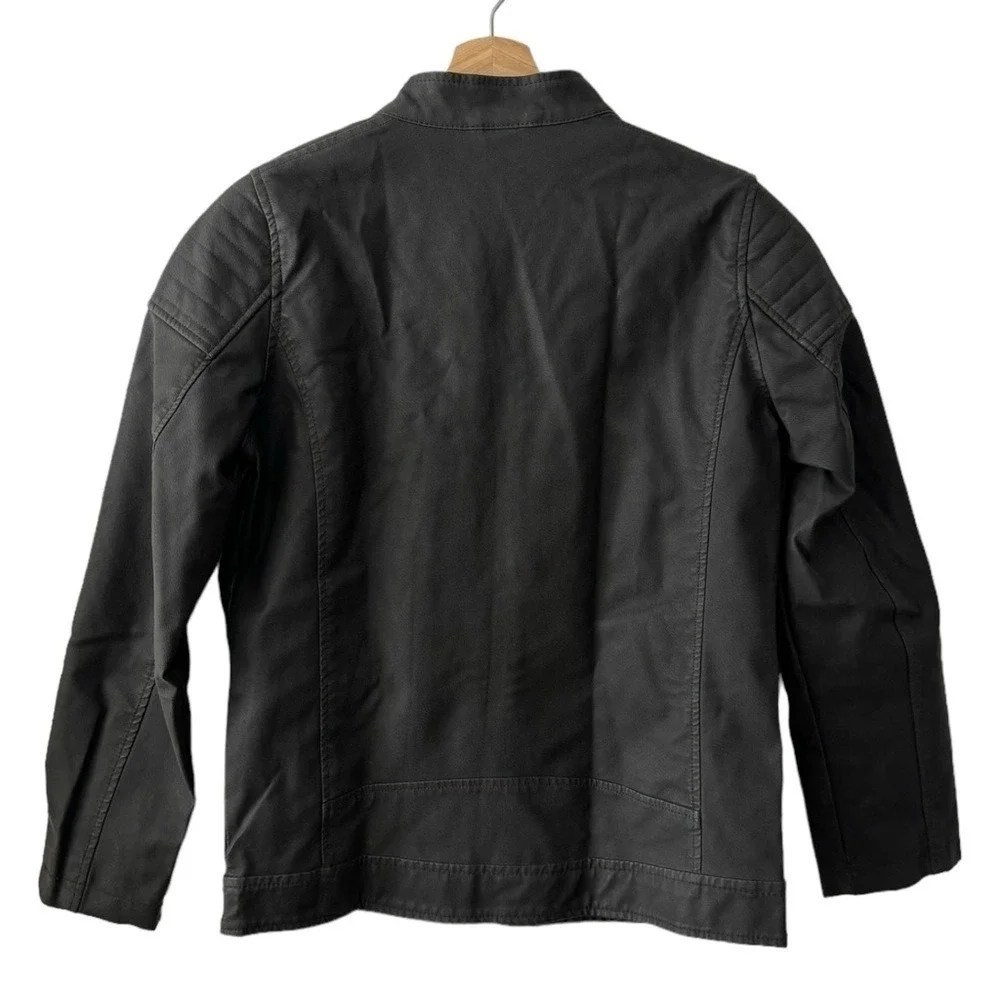 Urban Republic Kids Faux Leather Moto Biker Jacket Full Zip Gray XL‎ (18/20)